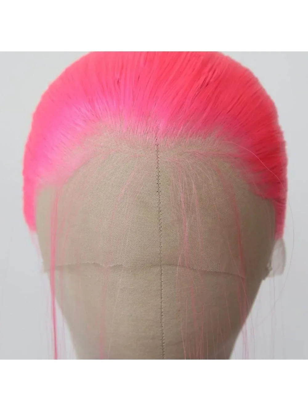 Vibrant Hot Pink Long Straight Lace Front Wig - Heat Resistant, Pre-Plucked Hair